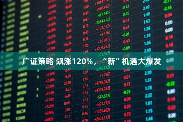 广证策略 飙涨120%，“新”机遇大爆发